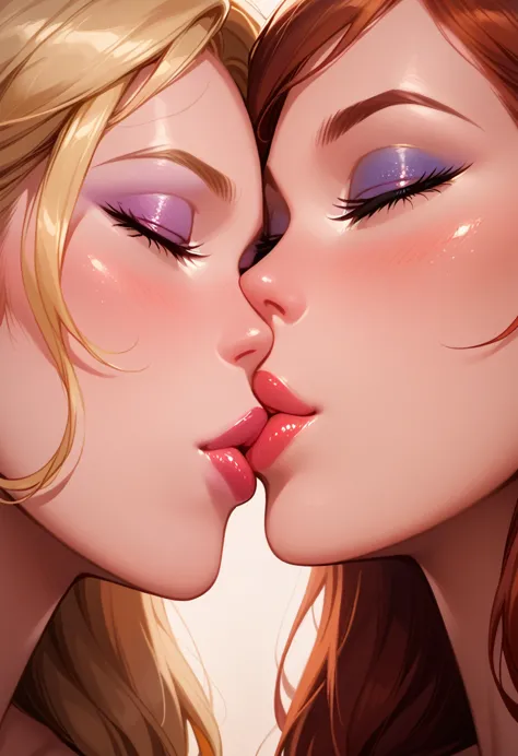 score_9, score_8_up, score_7_up, dcaustyle, 2girls, duo, couple, yuri, (kara zor-el, blonde:1.3) and (barbara gordon, reddish br...