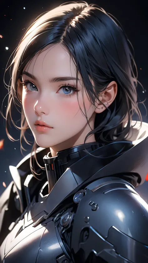 ((masterpiece)), envision a 8k, highres, cinematic, extremely beautiful semi realistic close up portrait of a beautiful mature l...