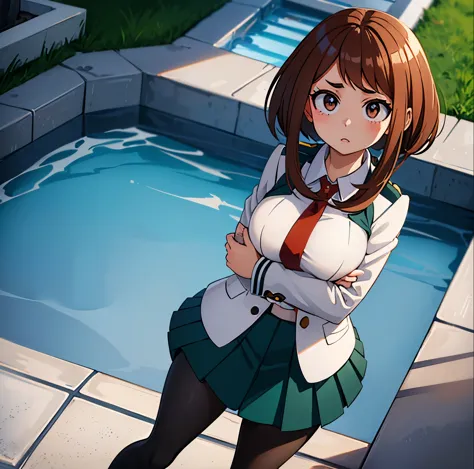 ((1girl)),((alone)),ochako uraraka, \(boku no hero academia\),(masterpiece), (best quality), (ultra detailed), (best illustratio...