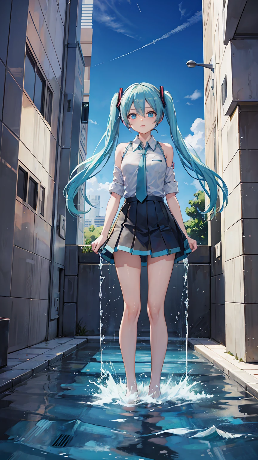 Hatsune Miku water-storms the National Diet Building