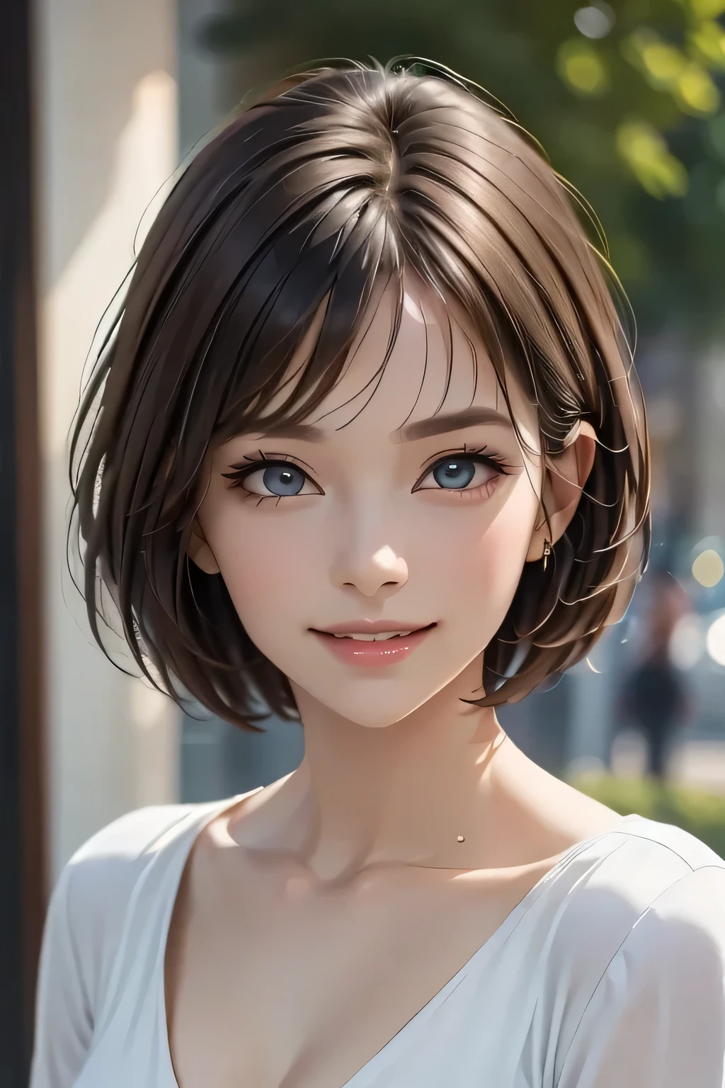 (Best Quality,4K,8k,High resolution,masterpiece:1.2),Super detailed,(Realistic,photoRealistic,photo-Realistic:1.37),Detailed and beautiful eyes,Rich and beautiful lips,Detailed eyes and face,Long eyelashes,[garden, Bright colors,Soft natural light,Romantic atmosphere,Bright flowers, loose fitting dress,Feminine and graceful pose,Happy and confident look, High Fashion Style, Dreamy landscape, fine art portraiture, Art print quality, Oil painting techniques, Impressionist style.Smiling with mouth closed