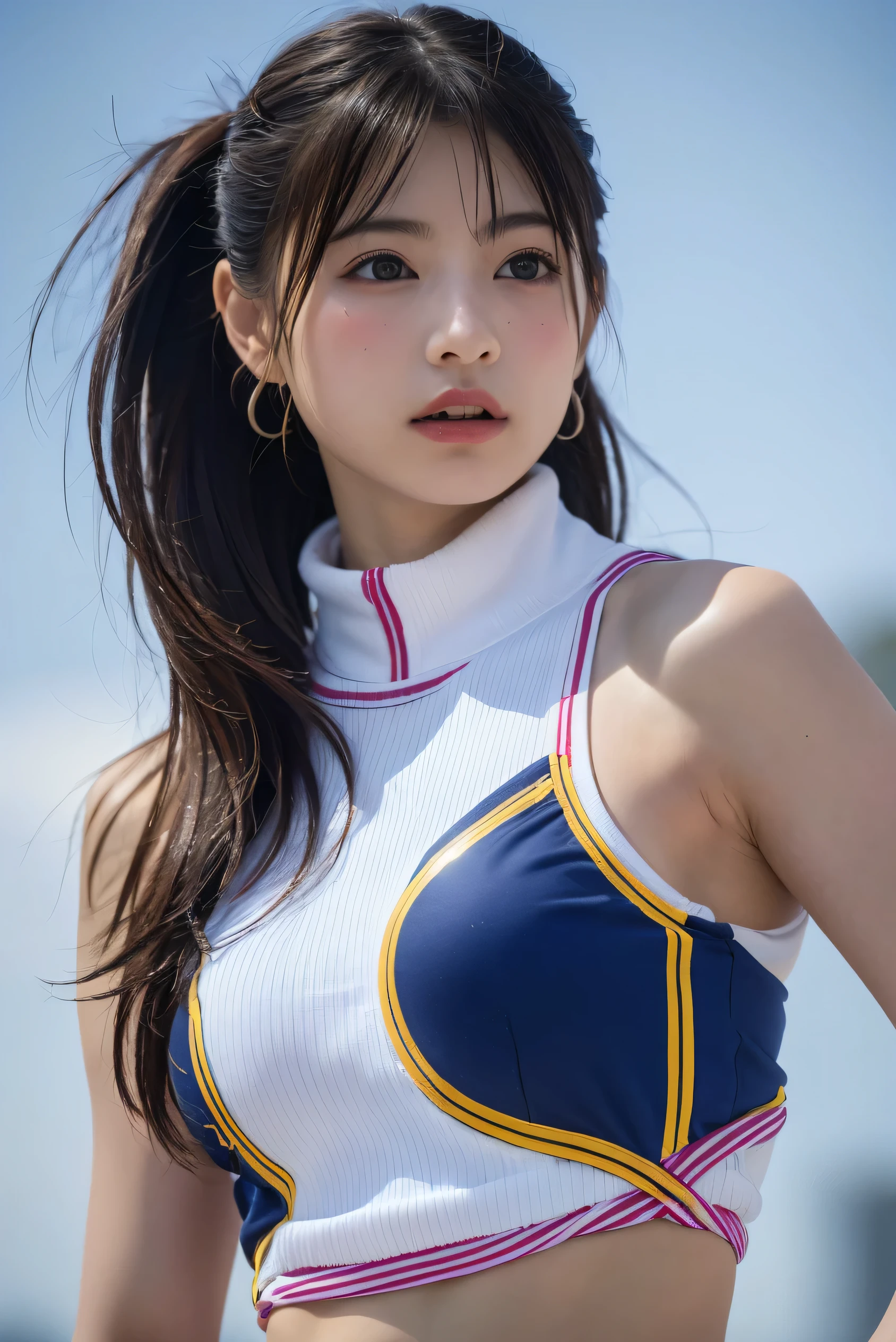 (8k, RAW Photos,Best Quality, High resolution:1.1), (超Realisticな:1.4),(Realistic, Realistic:1.3),The beauty of Japan、Rhythmic Gymnastics Club、Rhythmic Gymnastics Uniform、((Upper Body:1.3))