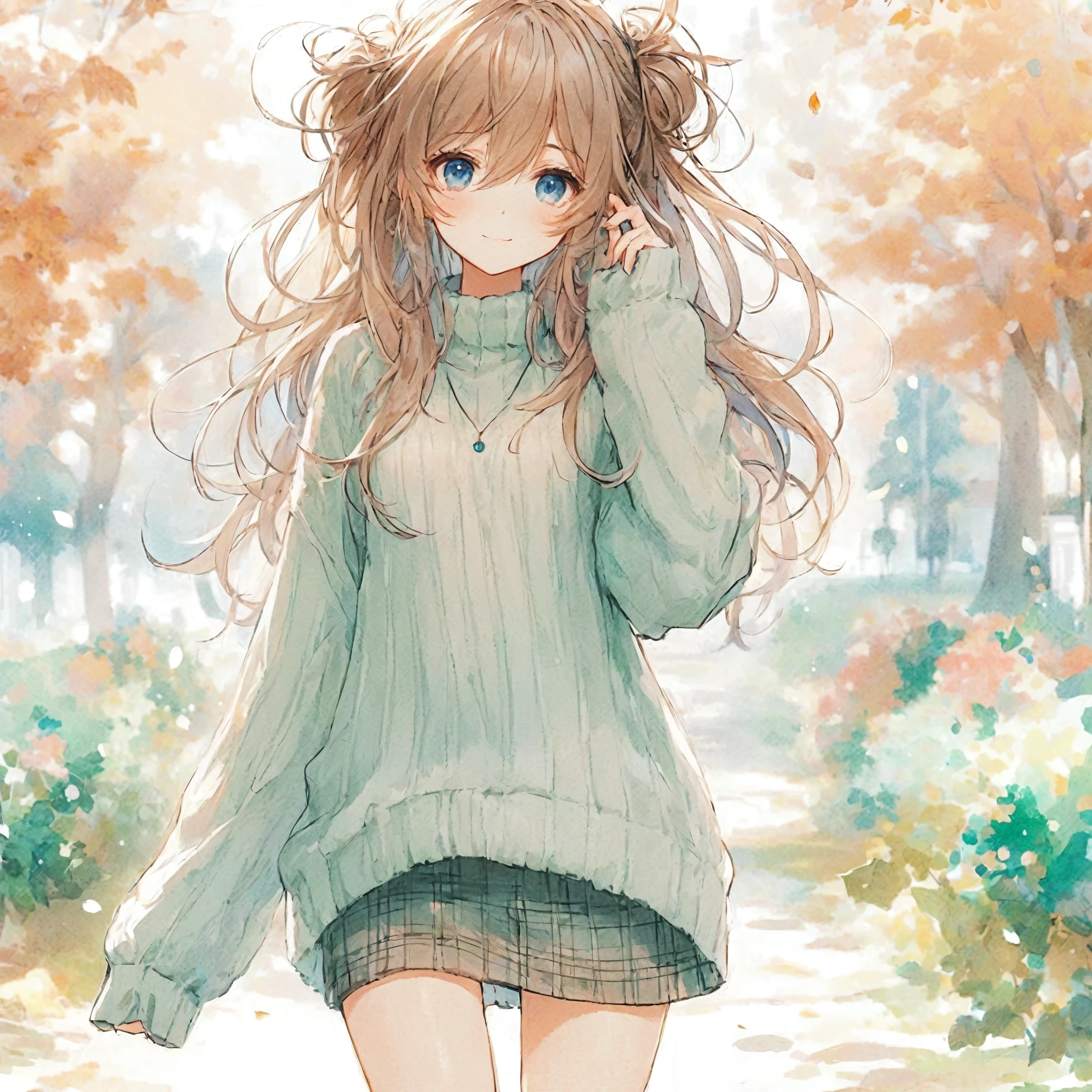 Anime Girls with long hair walking in a park with trees, cute Anime Girls, beautiful Anime Girls, pretty Anime Girls, Anime Girls with long hair, anime visual of a cute girl, 🍂 cute, Anime Girls, (Anime Girls), 🍁 cute, Beautiful Anime art style, Beautiful Anime style, Beautiful Anime, Beautiful Anime artwork, Soft anime illustration, Anime Wallpaper