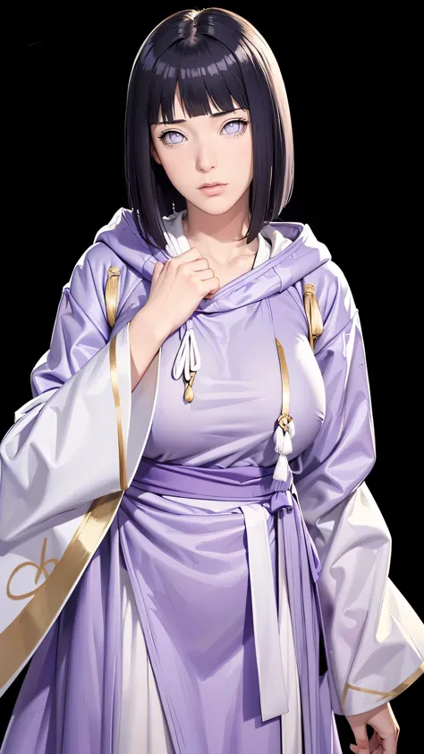 (（（figure，御姐figure,white and tender skin,(((hanfu,red and gold hanfu))),(((hinata\(boruto\)，purple hoodie,))),((masterpiece)),hi...