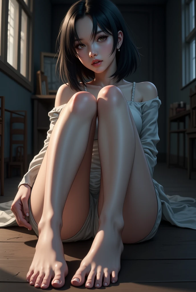 Anime woman feet, cinematic 