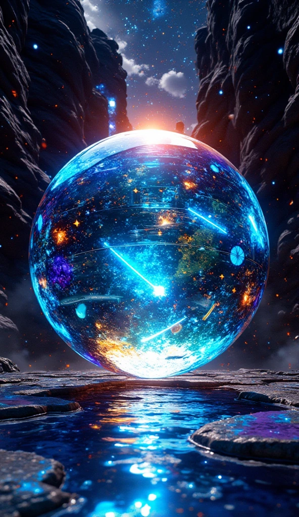 A glowing, translucent jade orb resting in a pitch-black room, refracting and reflecting ethereal, rainbow-hued lights that dance and scatter in fantastical patterns, (best quality,4k,8k,highres,masterpiece:1.2),ultra-detailed,(realistic,photorealistic,photo-realistic:1.37),HDR,UHD,studio lighting,ultra-fine painting,sharp focus,physically-based rendering,extreme detail description,professional,vivid colors,bokeh,fantasy,abstract,surreal,neon,color spectrum,iridescent,internal reflection,randomized light beams