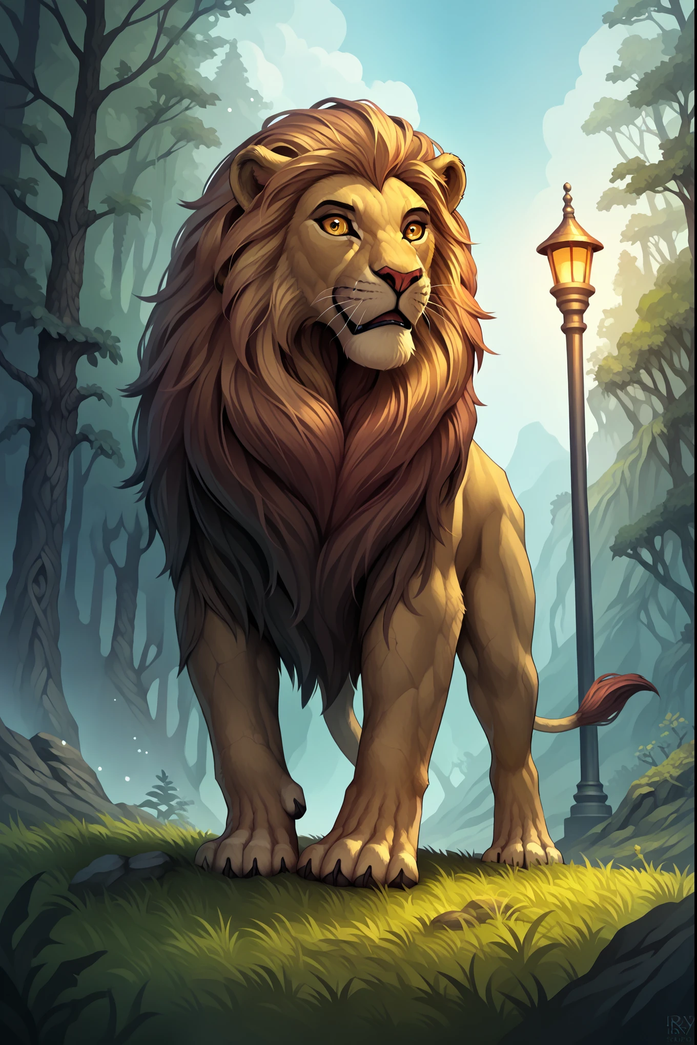 (zPDXL2), (PonyXLV6_Scores), source_cartoon, source_animal, rating_safe, asymmetric image, BREAK

lion Aslan, Narnia King, lion eyes, animal eyes, detailed eyes, detailed lion eyes, calm lion eyes, golden lion eyes, kind lion eyes