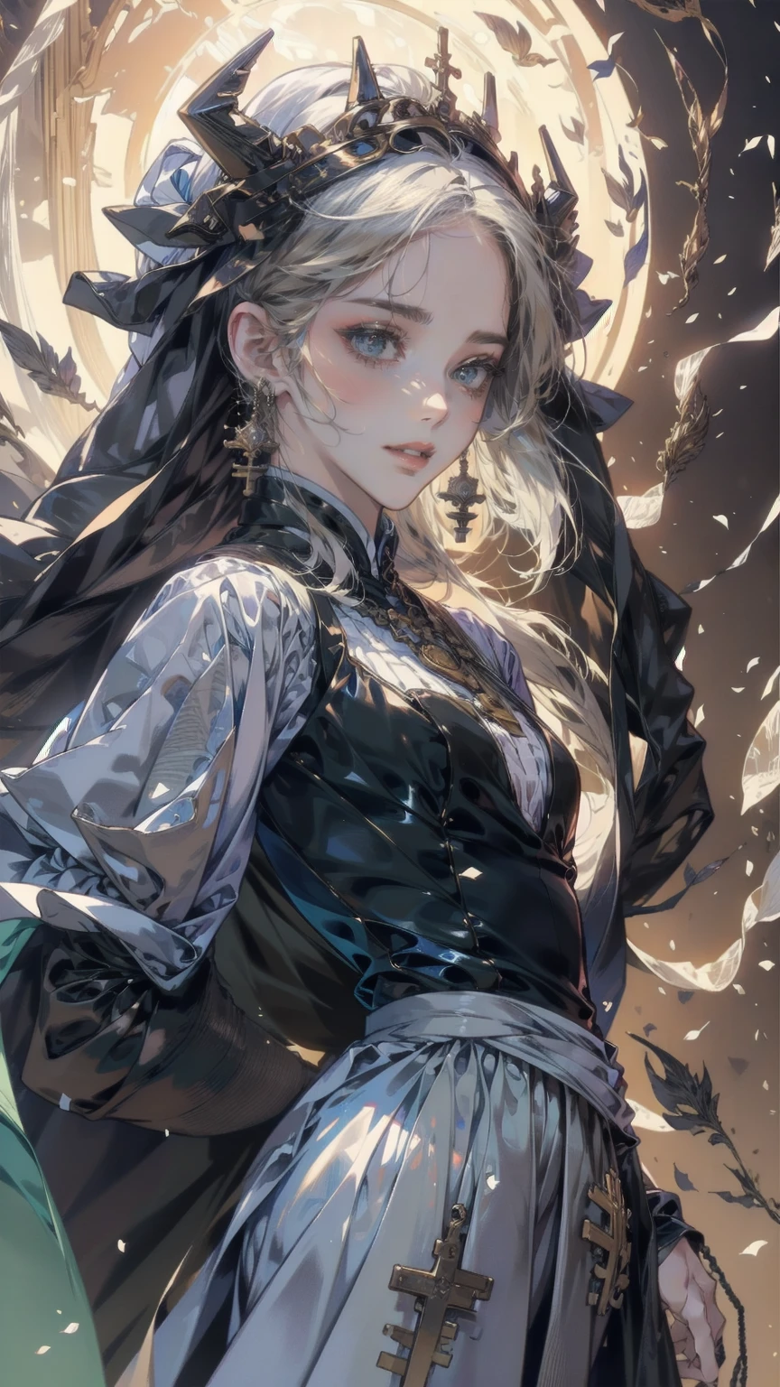 Anime girl walking near a cliff, Beautiful fantasy anime, high detailed official art, Silver-haired God, Shadowverse Style, Anime Goddess, Nightcore, Detailed Key Anime Art, official art, Masterpiece Goddess of Beauty, Anime fantasy illustration, Detailed digital anime art, Epic light novel art cover, From the Arknights video game, Anime fantasy art, Calm background, Bright white moon, white beach dress, Sea view
