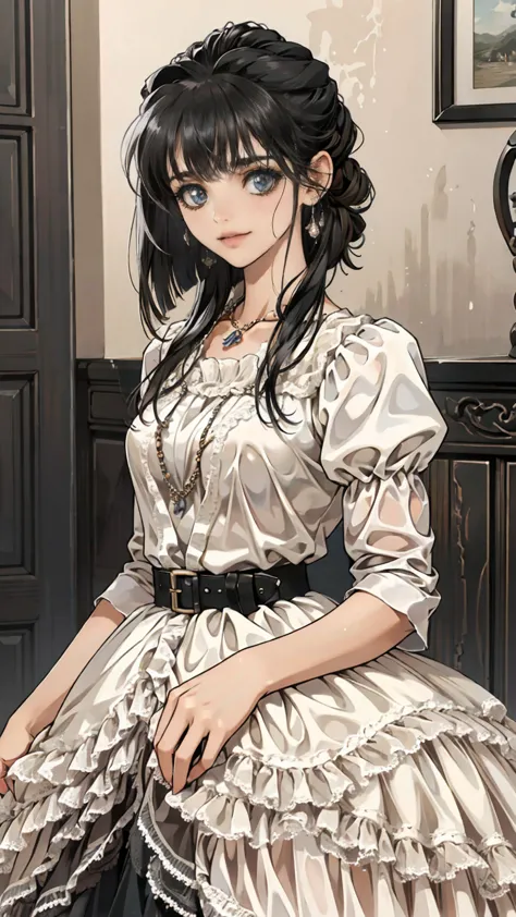 ((masterpiece, please redeem, very detailed)), anime cg, one girl, 20 years old, full make-up, black hair, bobcut, bangs, break ...