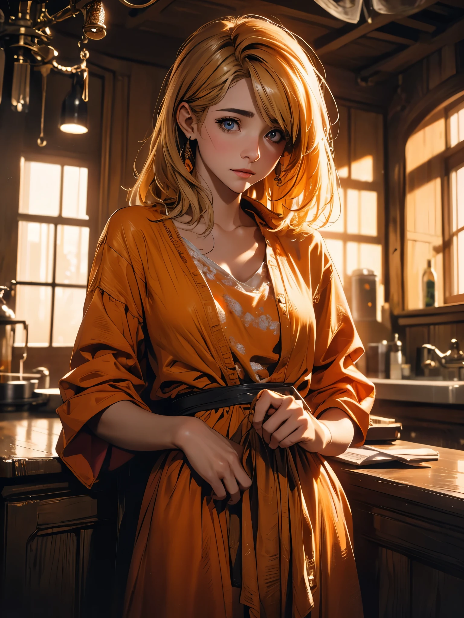 ((realism)), extremely high quality RAW photograph, detailed background, intricate, messy hair, Exquisite details and textures, highly detailed, Photo of (Allison Mack) in a prison cell, (wearing orange prison clothes:1.3), Looking away from the camera, ultra detailed photograph, warm lighting, artstation, 4k, sharp focus, high resolution, detailed skin, detailed eyes, 8k uhd, dslr, low harsh lighting, high quality, film grain, Fujifilm XT3, sad:1.3
