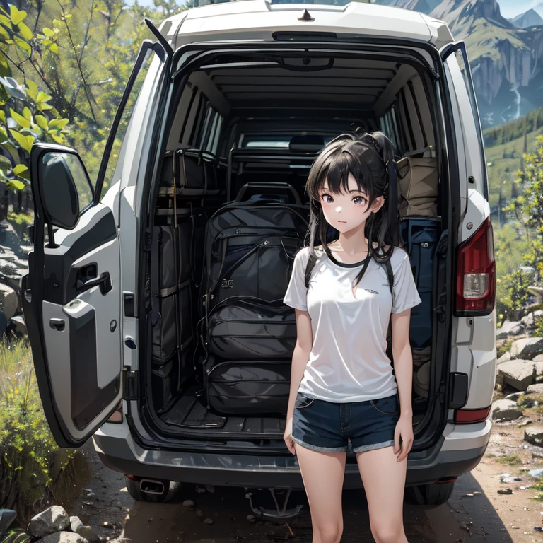 I am really admire this girl, because she has the guts to adventure in a remote area, and going to solo camping, she will not scared what happen..