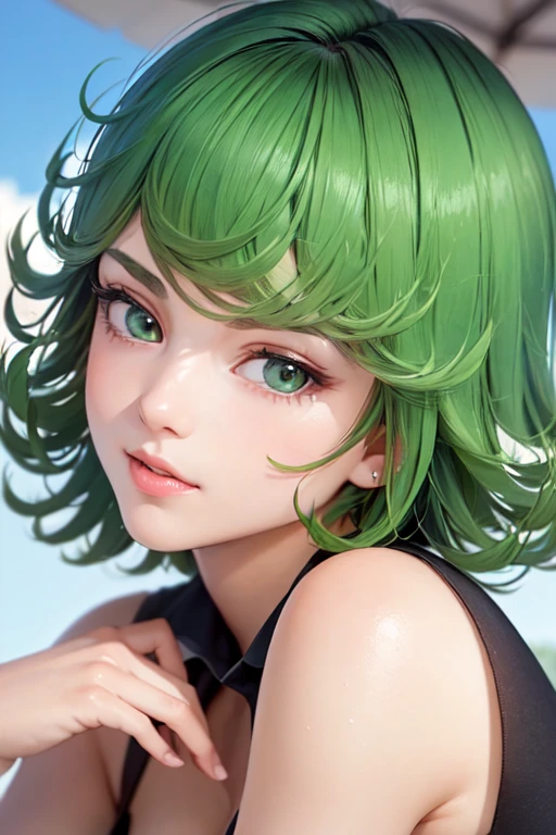 (Masterpiece, Best Quality:1.2), solo, 1girl, Tatsumaki, 1 , Solo, Alta resolução, the most beautiful woman in the entire universe, extremely detailed face, beautiful face, focus on the face