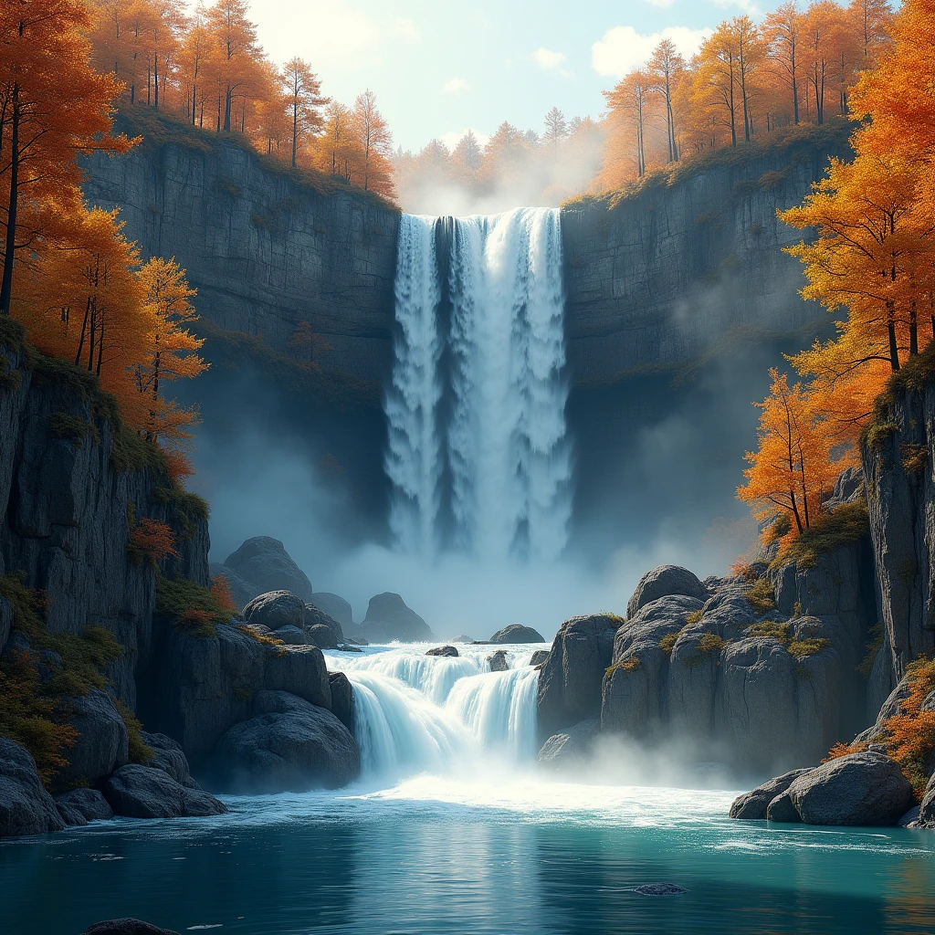 waterfall of autumn