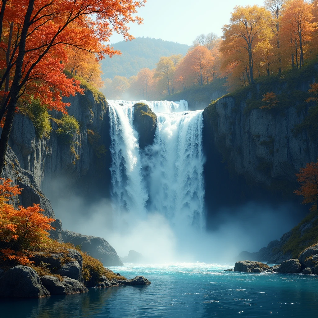 waterfall of autumn