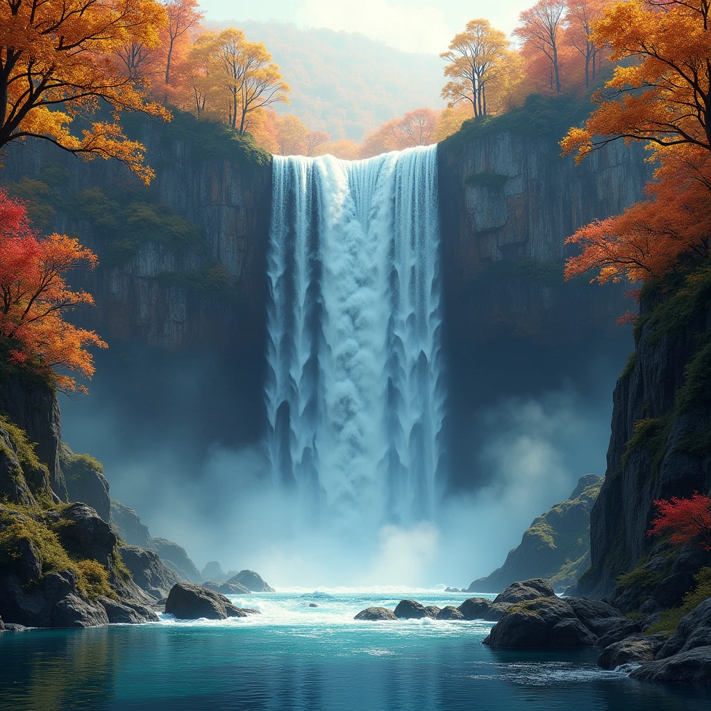 waterfall of autumn