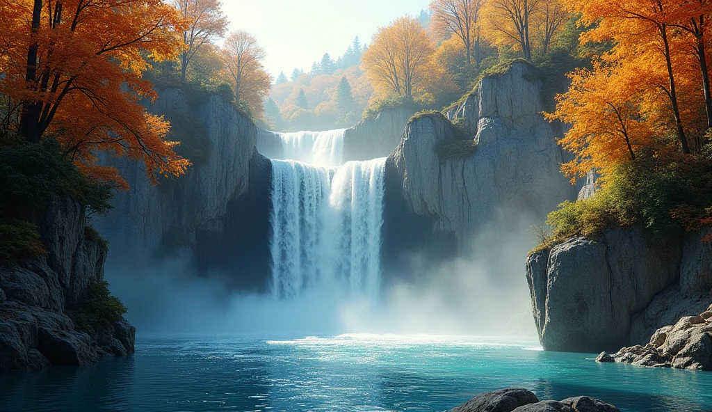 waterfall of autumn