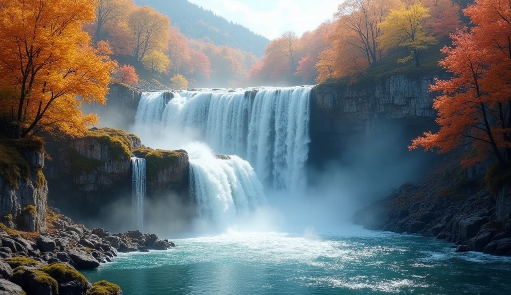 waterfall of autumn