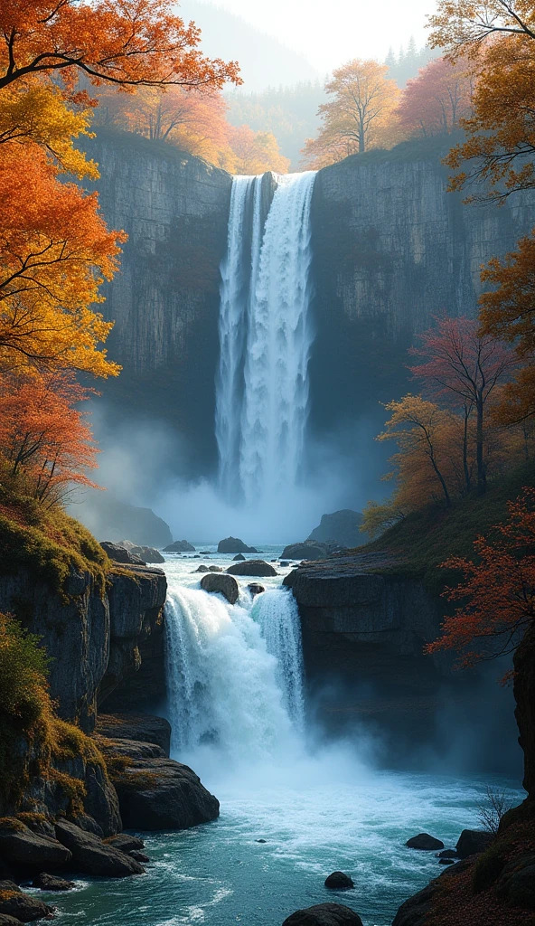 waterfall of autumn