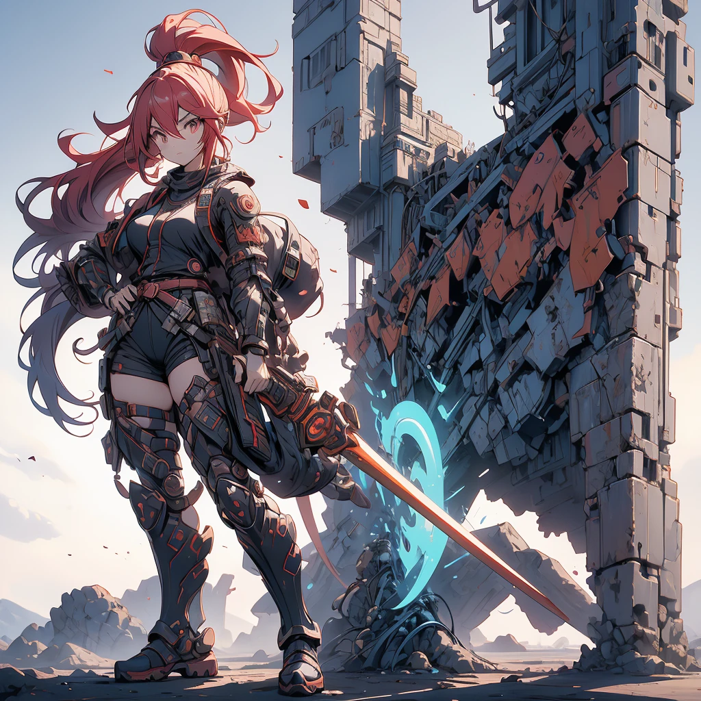 (masutepiece, best quality), (perfect athlete body: 1.2), well-defined, bright, blood red eyes
(detailed hair), ultra-detailed, anime style, full body, cyberpunk ninja girl, Japanese hairstyles, wield a giant flaming sword, standing in the desert, Use high-tech boots, 8K high resolution, trend art station, white background, standing in the desert, full body, (masutepiece, best quality), (perfect athlete body: 1.2), (detailed hair), ultra-detailed, anime style, full body, cyberpunk ninja girl, Japanese hairstyles, wield a giant flaming sword, standing in the desert, Use high-tech boots, 8K high resolution, trend art station, white background, standing in the desert, full body,
