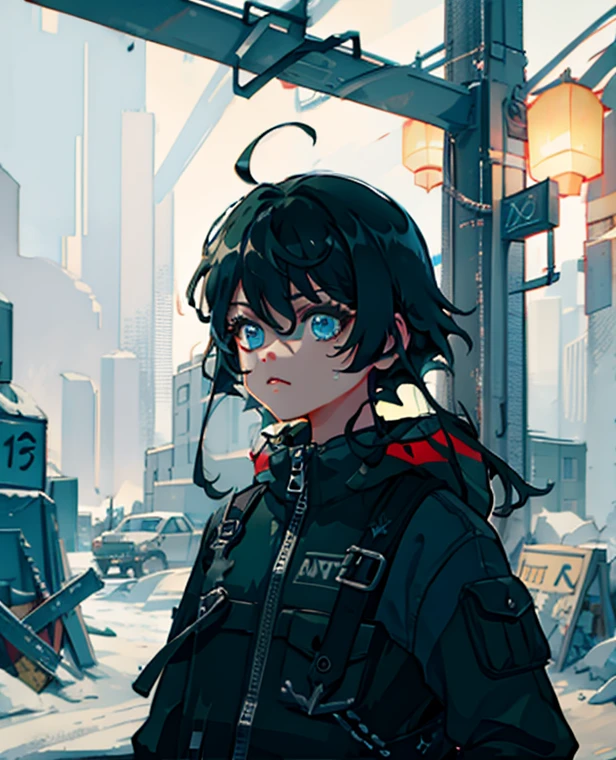 1 girl, upper body, single focus, survivor appearance, rugged post-apocalyptic attire, gritty wasteland, (post-apocalyptic setting: 1.4), (fighting for survival: 1.3), cybernetic features, dystopian aura, [depth of field, ambient lighting, apocalyptic style foreground, cybernetic modifications], Post-Apocalyptic Dystopia, survival, cybernetic wasteland, (improvised tech), (battle-worn accessories: 1.2), intricate details, enhanced lighting.