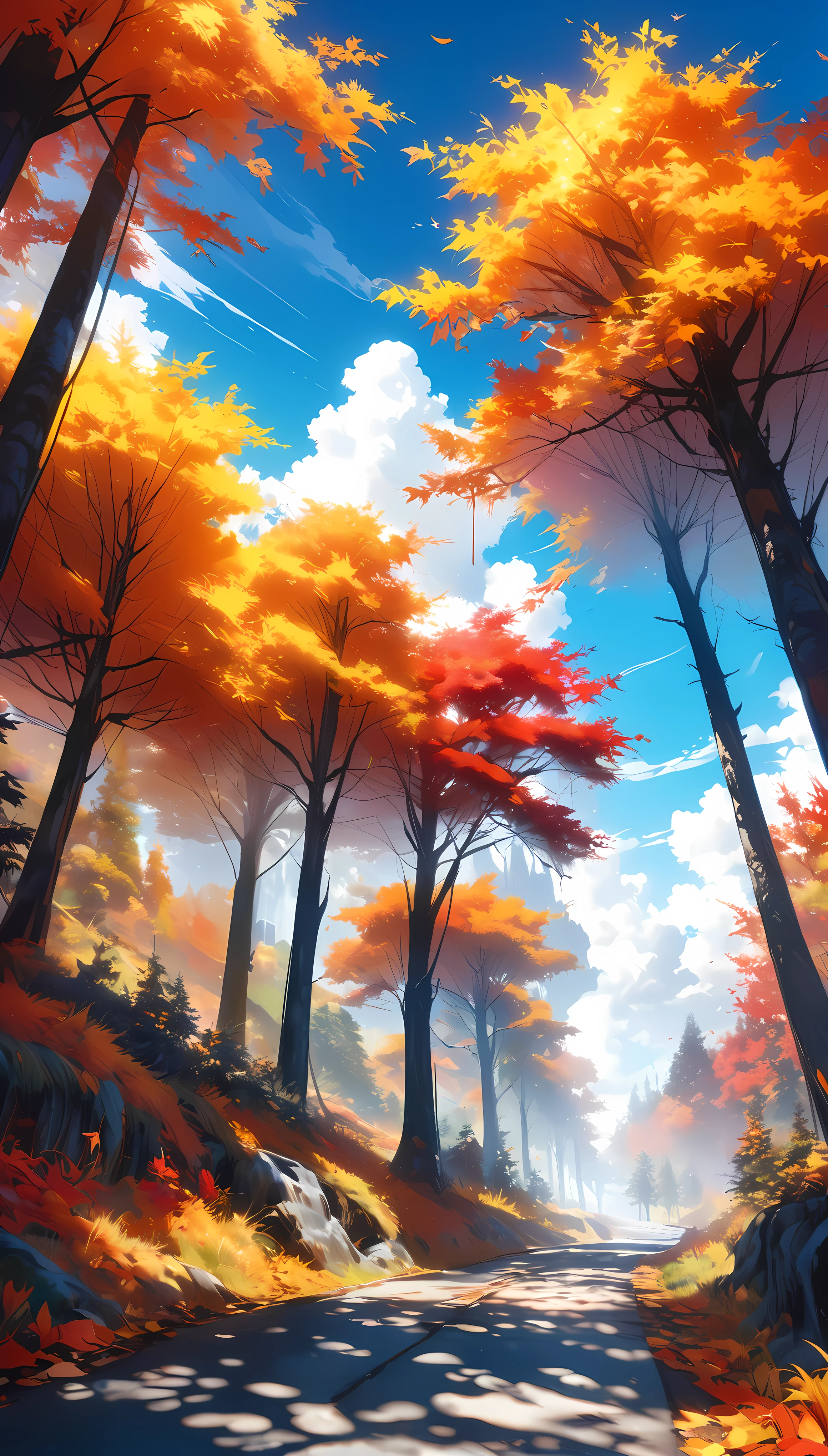 autumnカラーのCGにニット, Image concept, autumn, Melting vivid colors, Ink Art Overwrite, ultra-retina-realism, super-fine-detail-tuned, artistic-realistic, Uses the ultimate fine mist spray,