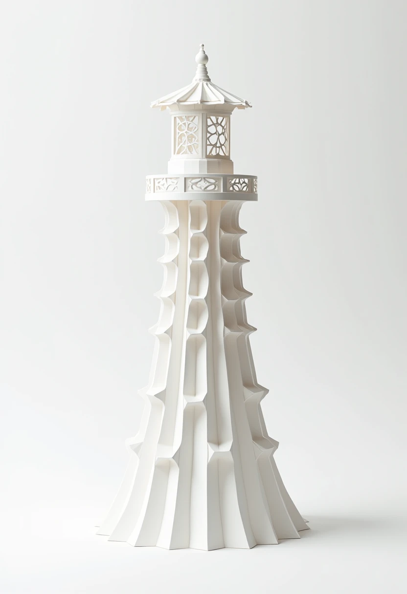 3D paper carving lighthouse