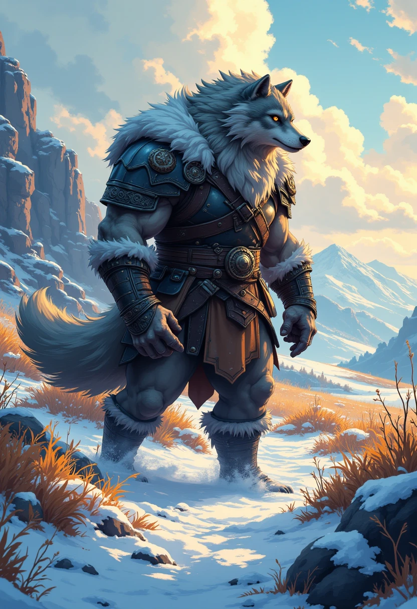 chibi, pixel style, barbarian, a muscular middle-aged wolf man, full body in Michelangelo Buonarroti style, digital illustration anime, character focus, full body, looking away, dynamic angle, niji6, BREAK brief, breast plate, helmet, dynamic pose, detailed painting landscape, evening, snow field, path, outdoor, BREAK complete anatomy, perfect proportions, beautiful thigh gap, fluffy body, intricate fur details, beautiful fur texture, BREAK detailed wolf 1tail, detailed toe, 5toes, 5toes nails, beautiful foot, detailed hands, 5fingers, 5fingers nails, BREAK aesthetic anime face, insanity detailed face, male face, big face, square jawline, aesthetic anime eyes, detailed brown eyes, detailed brown cornea, detailed dark brown irises, detailed pupils, male eyes, big eyes, male eyebrows, innocent look, beautiful beard, BREAK masterpiece, official art, best quality, very aesthetic, absurdres, super fine illustration, great quality, BREAK noise reduction, very highres, large filesize, high quality, 32K, 8k wallpaper, dynamic lighting, insanity detailed, ultra detailed, intricate details, extremely detailed, detailed texture, an extremely delicate and beautiful, full color, HDR, BREAK e621 tag, Fur Affinity illustration, osukemo, kemohomo, anthropomorphic, furry, harmonious eyes, pastoral face, virtuous body, epic atmosphere