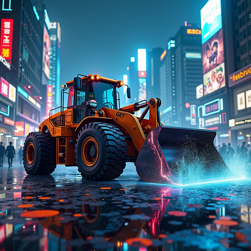 Heavy Machinery, performing with the powerful and expressive moving shadows, mesmerizing, theatrical scene unfolds in light and dark.

dynamic movement, full body, photorealistic, Professional, perfect composition, intricate details, ultra-detailed