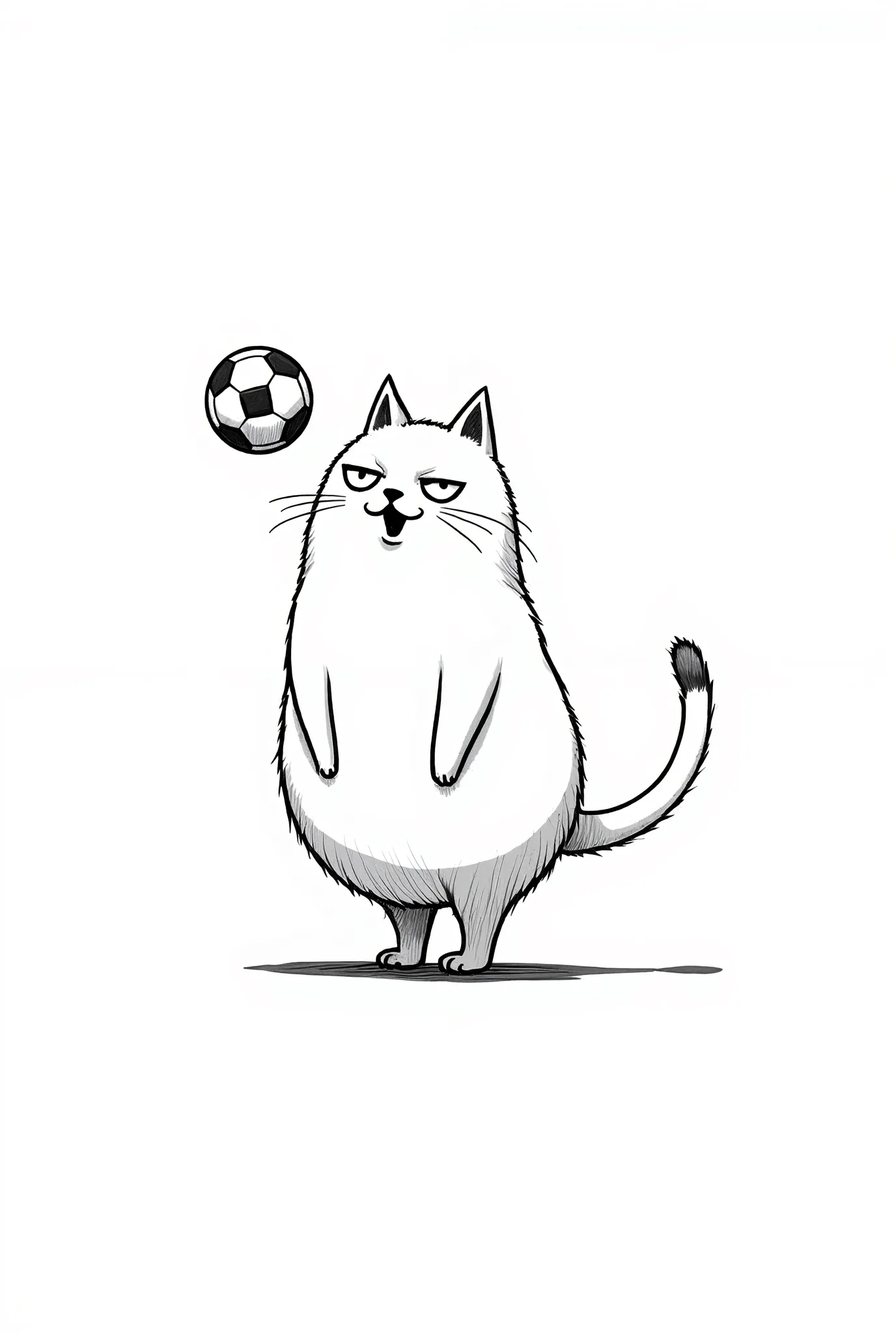 (masterpiece:1.2,Outstanding quality,Mirror finish,Cinematic experience , best illustration :2.0),Ultra-high resolution,Super detailed,8k,wallpaper,(Soccer player's fat cat:2.0),(dribble:2.0),(Minimalist:2.0),(comical:2.0),(Line art:2.0),(Manga style:2.0),(Cute illustration:2.0),(Graphic Novel:2.0),(Monochrome:2.0),(無数のベクター線でdribbleのスピード感を表現する:2.0)