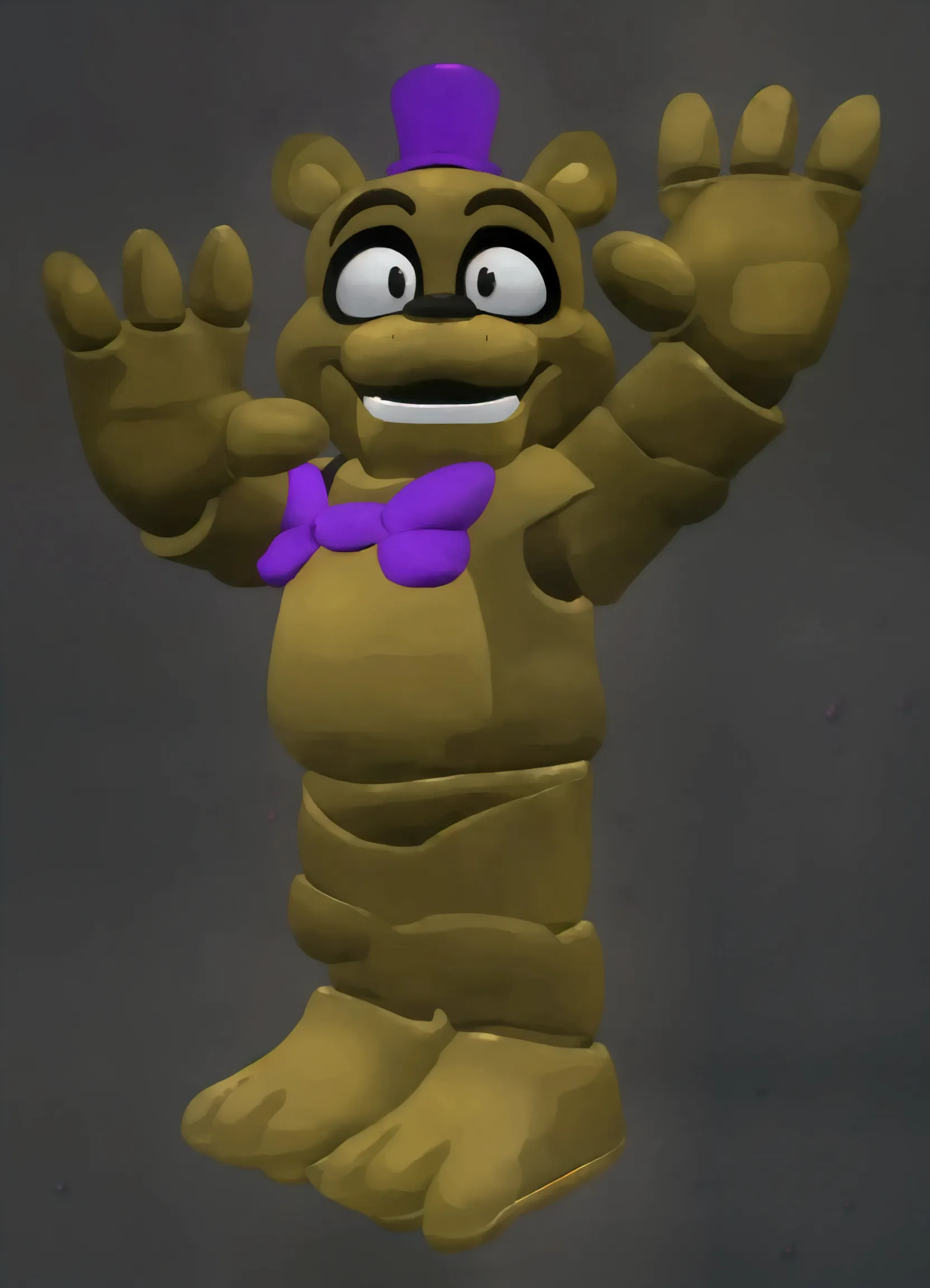 Um animatronico urso amarelo cartoon (GOLDEN FREDDY DE FNAF CARTOON)