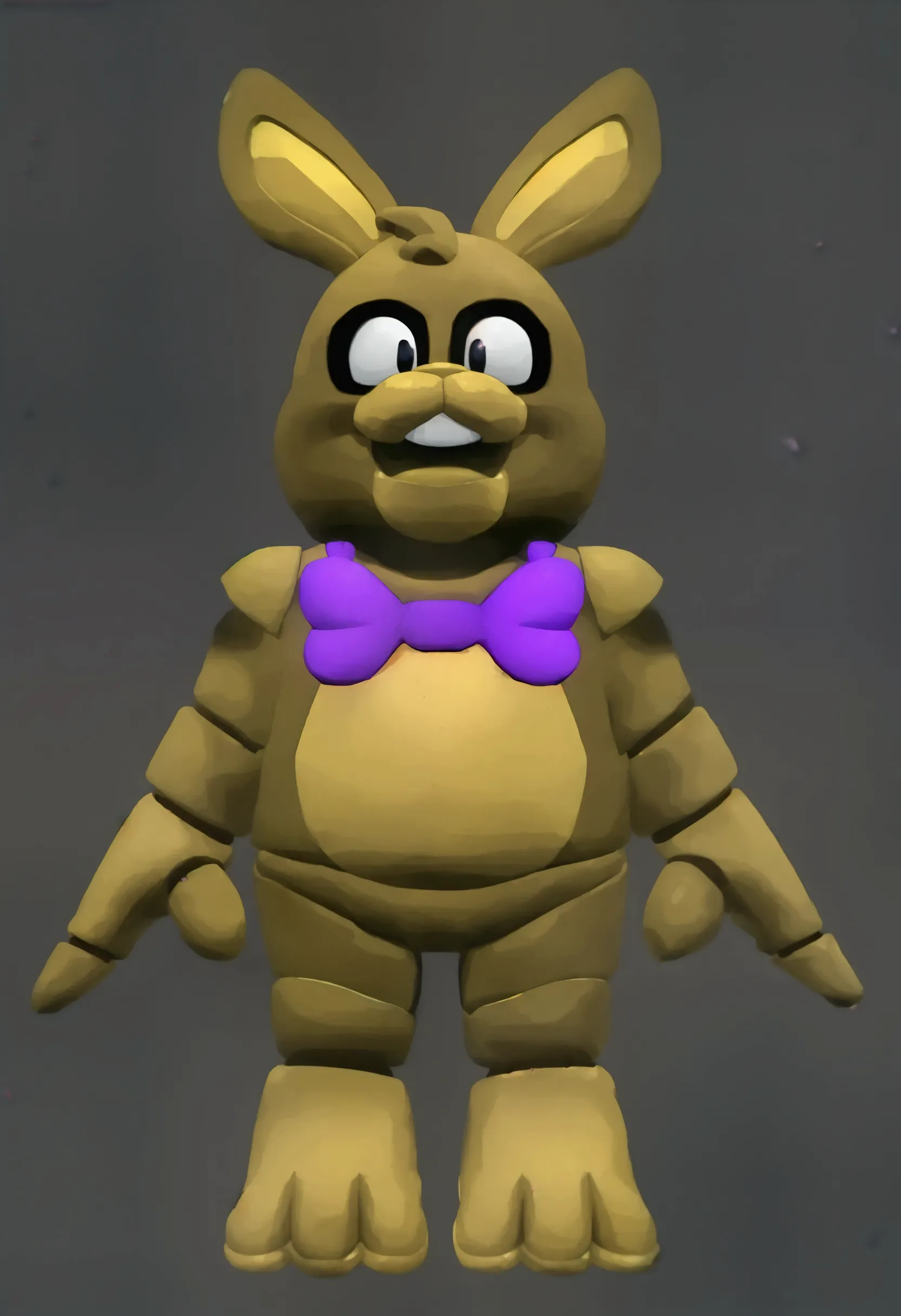 Um animatronico coelho amarelo cartoon (SPRINGBONNIE DE FNAF CARTOON)