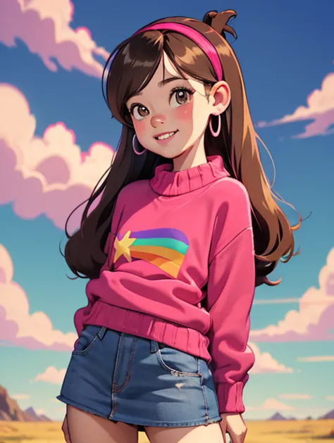 [mabel], [ gravity falls ], ((masterpiece)), (( high resolution )), ((high res)), ((solo portrait)), ((front view)), (( detailed...