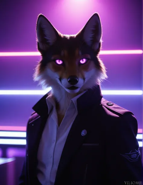 neonpunk style vaporwave style cinematic portrait of score_9,score_8_up,score_8,score_7_up,score_7 break anthropomorphic fox,irl...