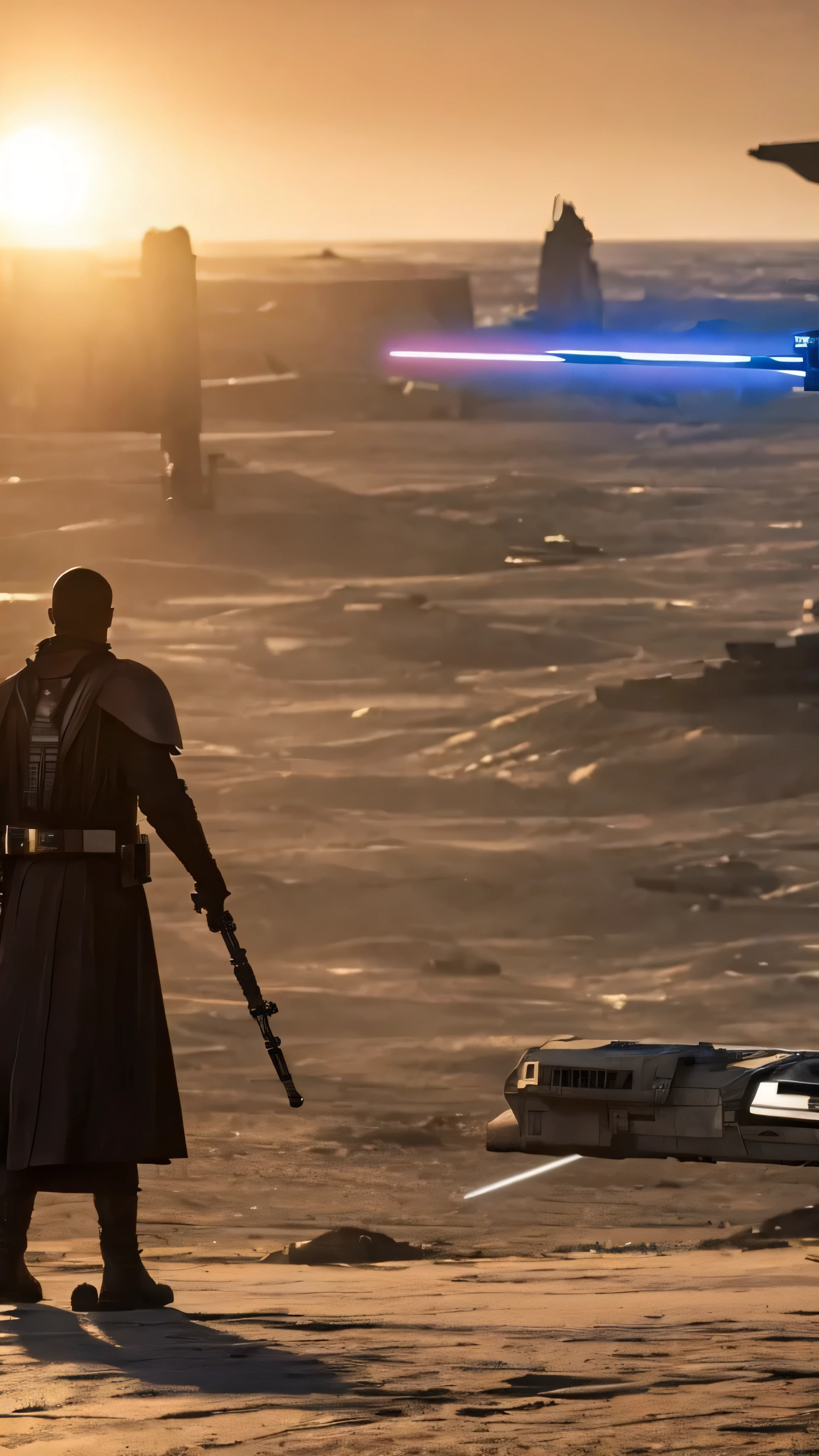  Star Wars  (length:1.2) blue (Lightsabers),  Darth Vader , ( Miracle Shot :1.17),  Epic Realistic , Detailed face, ((Neutral colors)),  As is the movie , ( High Resolution :1.5), ( Muted Colors :1.2), hyperdetailed, ( full body high quality images),  Focus on Darth Vader、 Warm Light, dramatic light, (Intricate details:1.1),  Star Destroyer's interior is in the background,