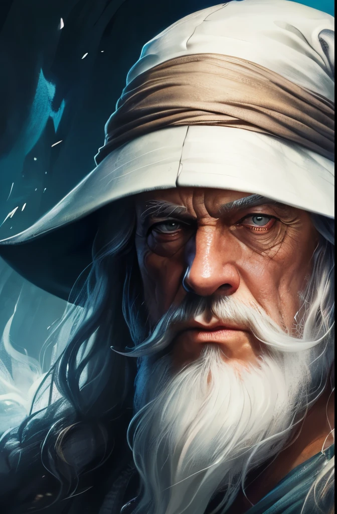 a close up of a painting of a man with a long beard and a long beard, gandalf, gandalf from lord of the rings, gandalf the grey, gandalf (lotr, lord of the rings concept art, sean connery as gandalf, portrait of gandalf, gandalf the white, wizard, lord of the rings aesthetic