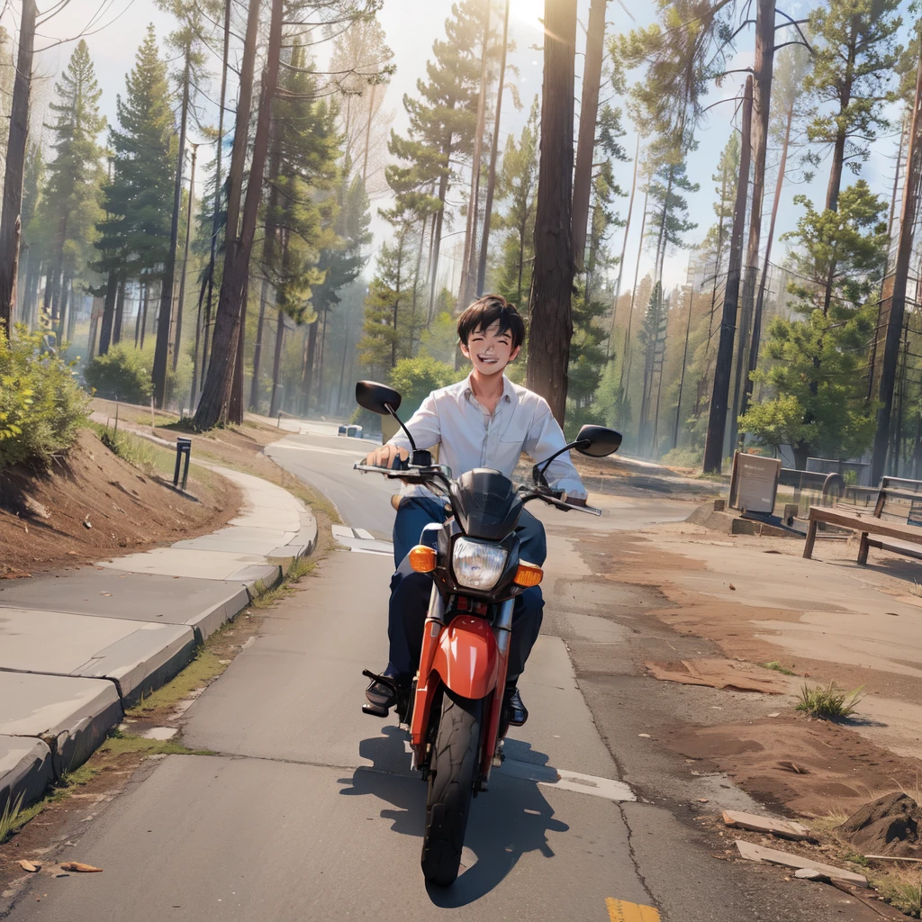 happy face, outdoors, cute boy, handsome boy, cute, handsome, Korean boy