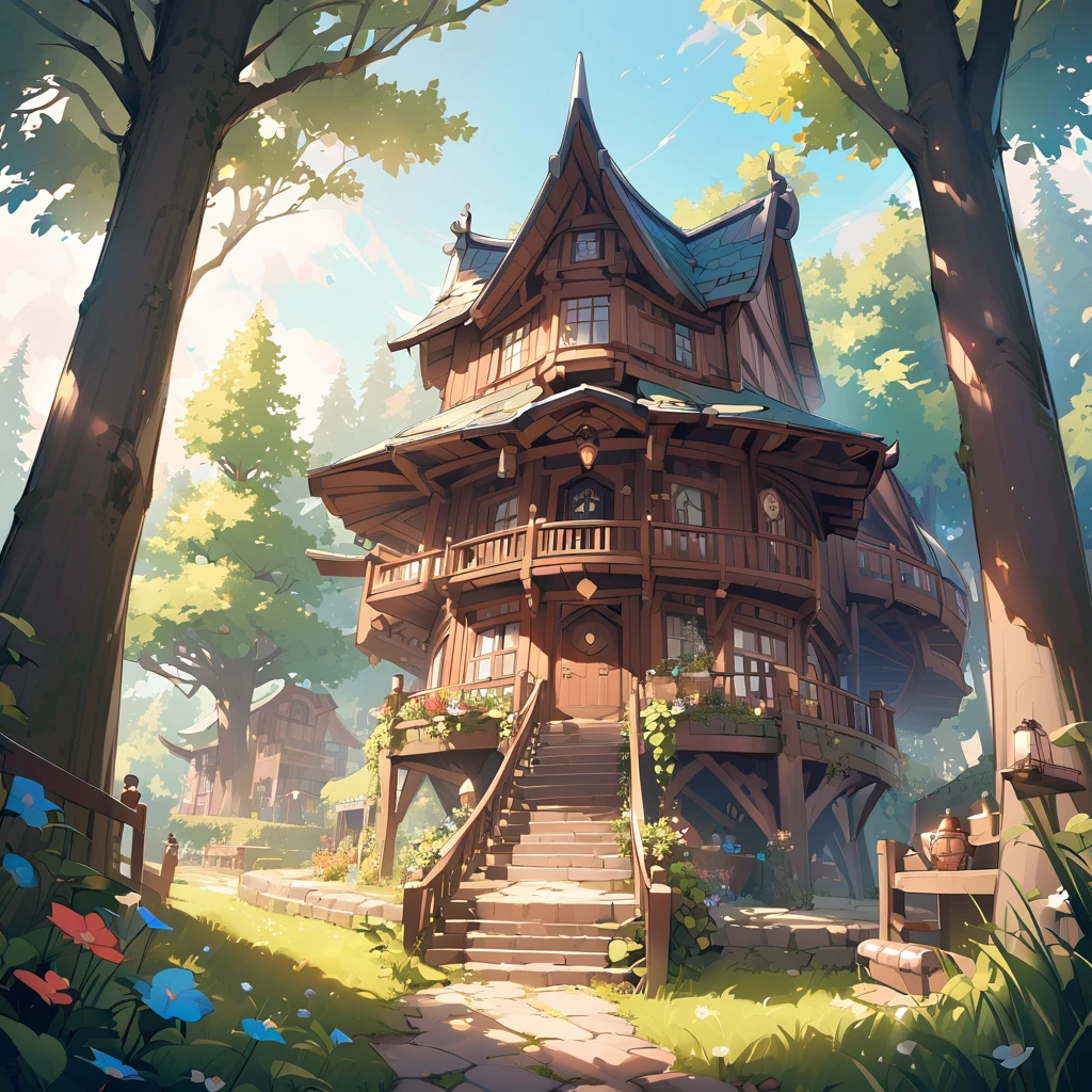  pale lines and soft colors create a dreamy effect., Fleeting Impressions...、The Old Tree House  、Thane 、cute、  Fantasy  、male、male子