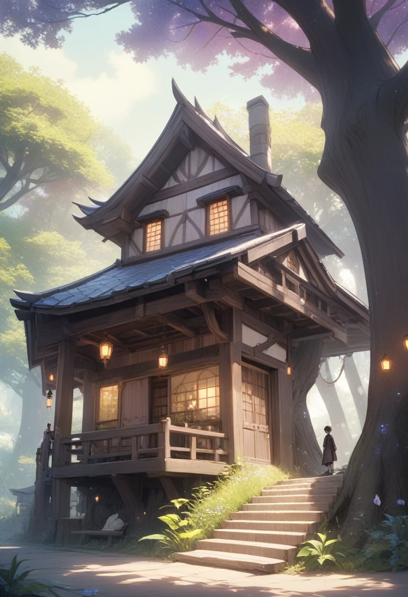  pale lines and soft colors create a dreamy effect., Fleeting Impressions...、The Old Tree House  、Thane 、cute、  Fantasy  、male、male子