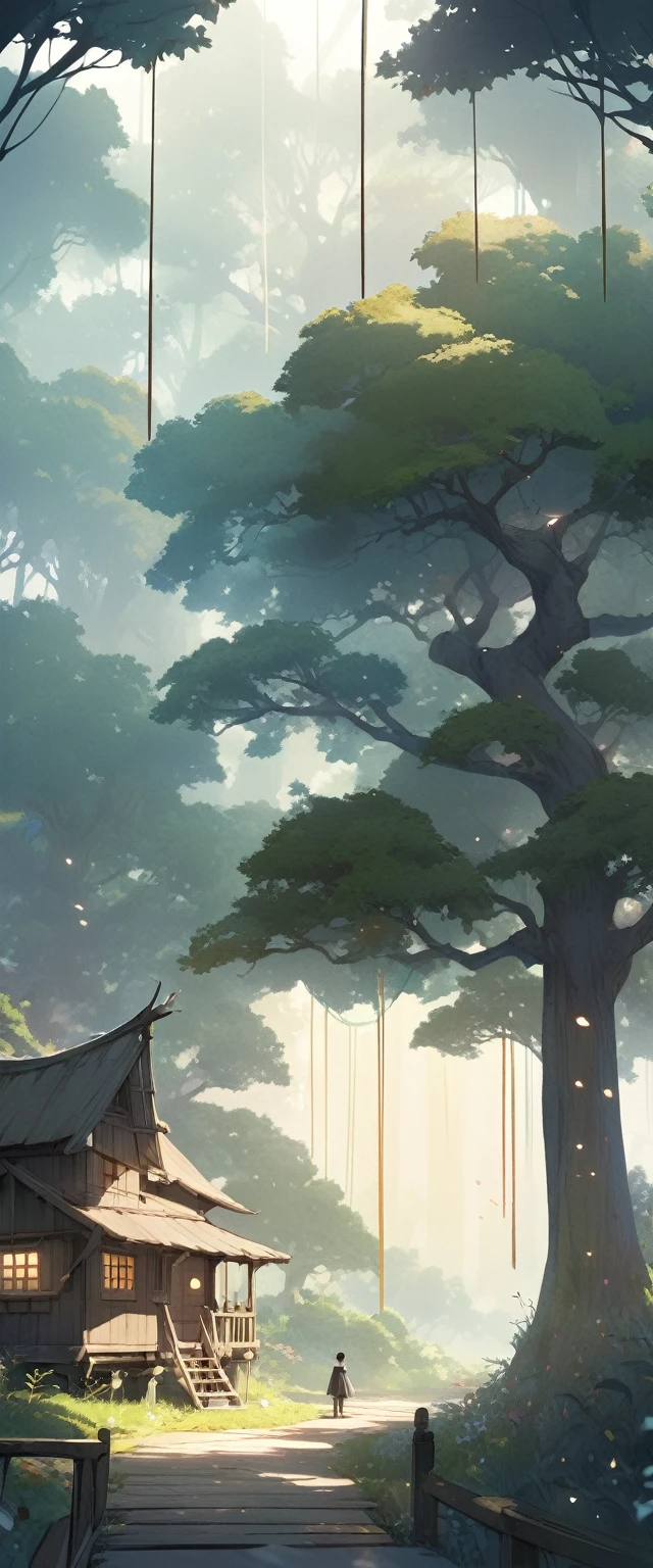  pale lines and soft colors create a dreamy effect., Fleeting Impressions...、The Old Tree House  、Thane 、cute、  Fantasy  、male、male子