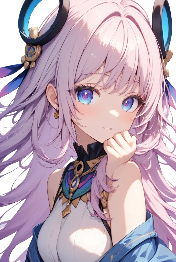 (masterpiece, best quality:1.2), 1girl, solo、citlali ,シトラリ,(angry),(clenched hands),pink hair, parted bangs, very long hair, hair down, braids, hair ornament, blue eyes,(pink pupils), tribal clothes,waistcloth,glowing eyes, blush, beautiful detailed, hyper detail, masterpiece, best quality, bright, hair ornament, citlali