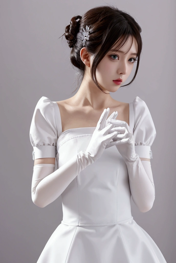 anime maid， White Long Gloves ，Cervical Cord