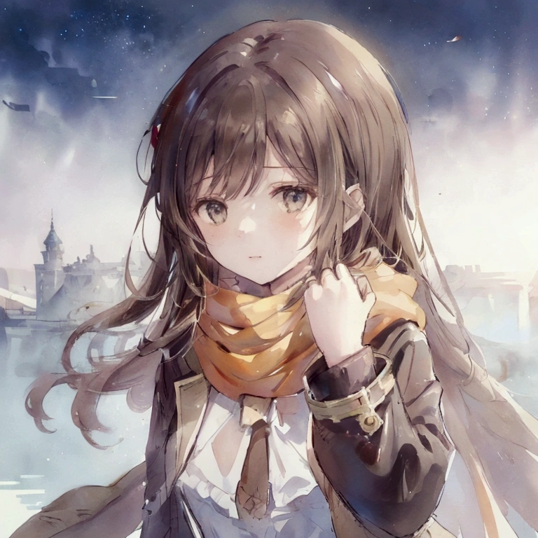 (solo),1girl\(long brown hair, cute, autumnal attire, scarf, coat, boots, pinching leaves\(which are shining golden through the sunlight),full body\\),(from side:1.3), long shot, simple minimalism white background, BREAK ,quality\(masterpiece, best quality,8k,wallpaper of extremely detailed CG unit, high resolution, top-quality, top-quality real texture skin, hyper realistic, increase the resolution, RAW photos, best quality, highly detailed, the wallpaper,golden ratio,high saturation realism, vibrant colors, dramatic lighting, persuasive storytelling, atmospheric scenery, captivating visuals, intricate details, strong emotions,dreamlike world\),