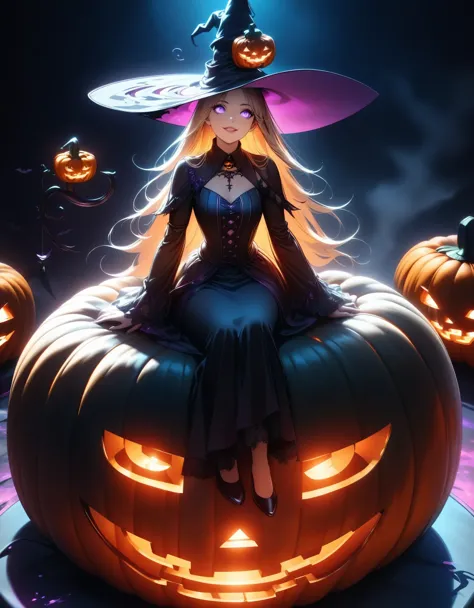 halloween witch,  beautiful gothic witch , ((detailed face:1.1, detailed eyes,  beautiful detailed lips , beautiful skin)), long...