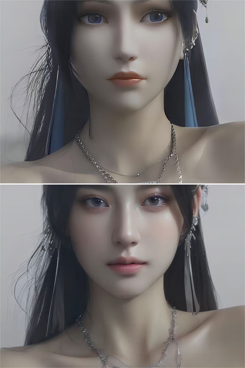 Upload a picture and click to transform anime girl into real girl. Closeup picture is prefer.
<br>
<br>上传图片，一键将动漫女孩转化为真人。最好是特写照片。
<br>
<br>画像をアップロードしてクリックすると、アニメの女の子が本物の女の子に変身します。クローズアップ画像が望ましい。