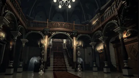 Mansion entrance interior from Resident Evil