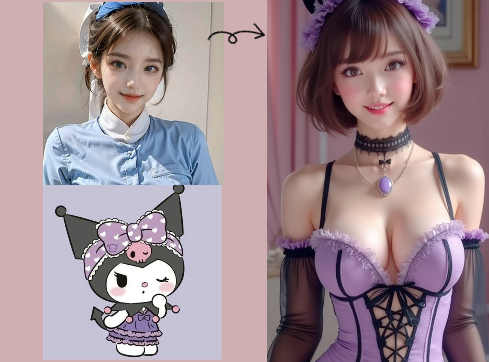 Téléchargez une image de référence de personnage et toute image comme référence pour la conception de lingerie. Claude peut parfois se tromper, produisant des images de style anime ou complètement non liées. C'est un événement probabiliste.