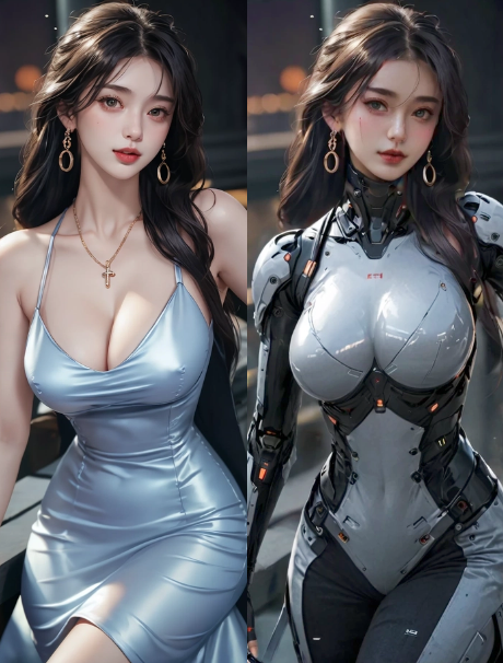 Directly transform into a robot (both realistic and anime-style images are acceptable)