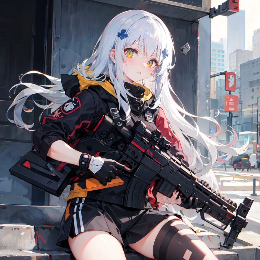 Mac 10,HK416 - SeaArt AI