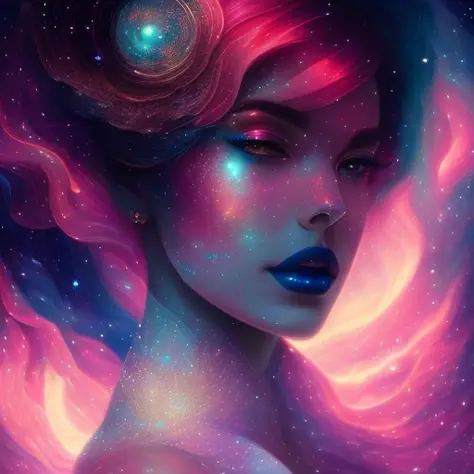 You are the universe experiencing itself., universe fulfilling the body, fantasy, renaissance aesthetic, star trek aesthetic, pastel colors aesthetic, intricate fashion clothing, highly detailed, surrealistic, digital painting, concept art, sharp focus, illustration