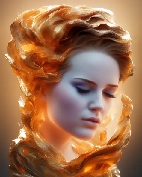 Style-Empire, 8k portrait of beautiful young woman with brown hair, intricate, elegant, highly detailed, majestic, digital photography, art by artgerm ruan jia and greg rutkowski surreal wet paint gold butterfly filigree, broken glass